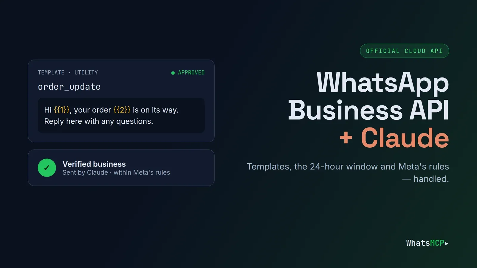 Connect WhatsApp Business API to Claude