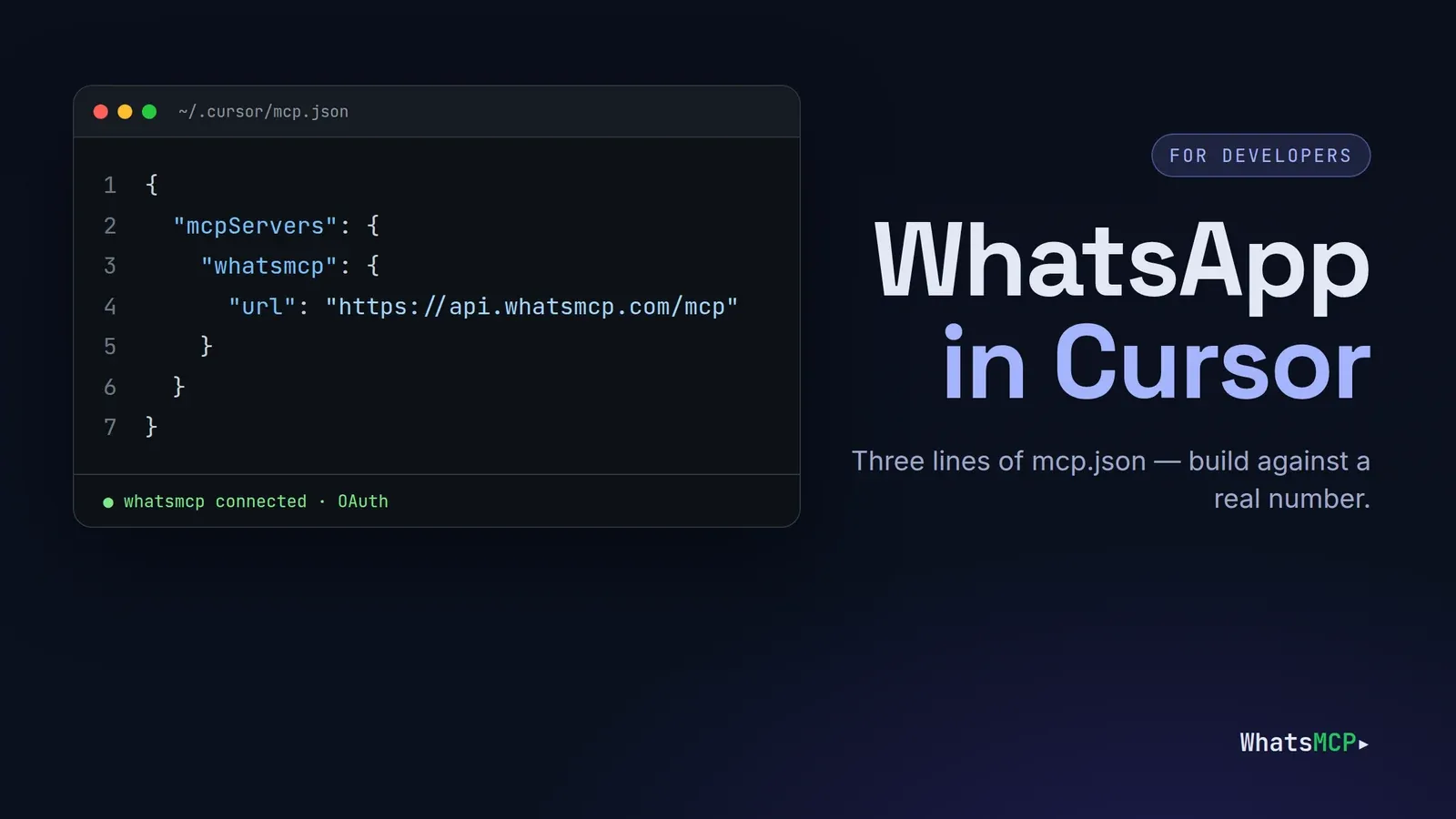 Connect WhatsApp to Cursor via MCP