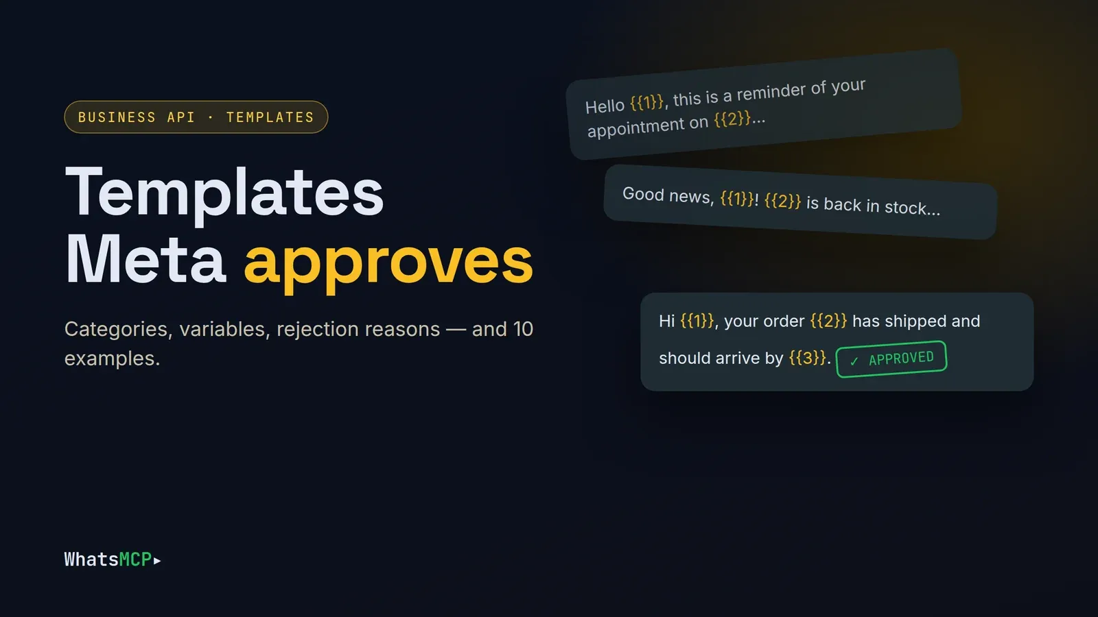 WhatsApp Message Templates Meta Approves