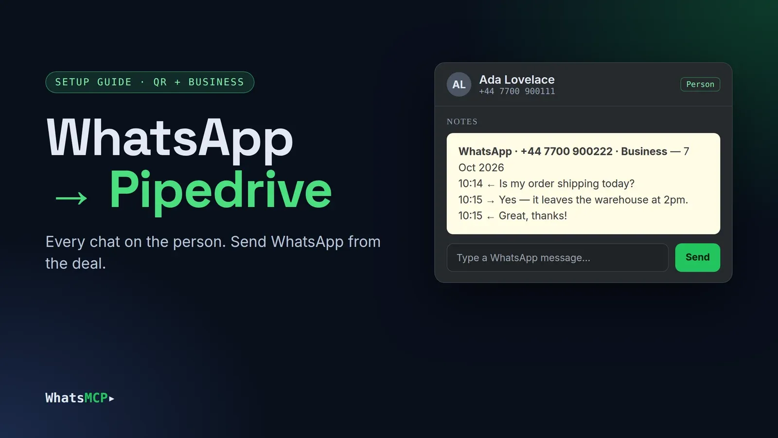 Connect WhatsApp to Pipedrive: Setup Guide
